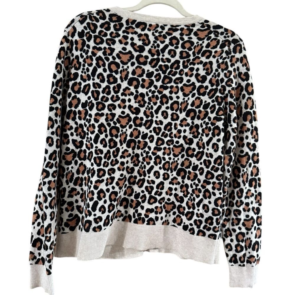 a new day Brown and Cream Cardigan Sweater with Animal Print - Picture 3 of 10